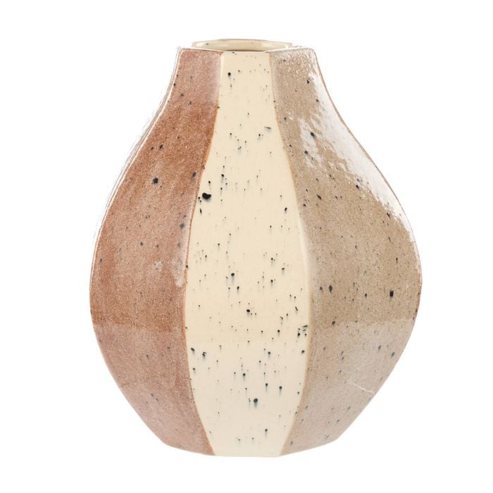 Amalfi Academy Evie Ceramic Vase Small Brown 18.5x18.5x22cm