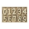 All Set Plywood Number Set in Tray - 50 Piece