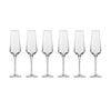6pc Krosno Avant-Garde 200ml Stemmed Champagne Flute Glass Set - Clear