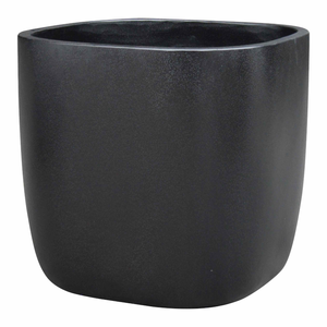 Northcote Pottery 50cm Black Precinct Lite Terrazzo Look Square Pot