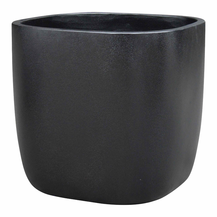 Northcote Pottery 50cm Black Precinct Lite Terrazzo Look Square Pot