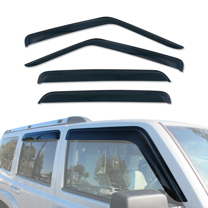 AUSGO Weather Shields for Jeep Commander XH Series 2006-2011 Weathershields Window Visors Wind Deflectors