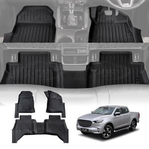 3D Floor Mats for Mazda BT-50 BT50 Dual Cab 2020-Onwards TF Series All-Weather Heavy Duty  Set
