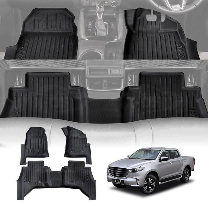 3D Floor Mats for Mazda BT-50 BT50 Dual Cab 2020-Onwards TF Series All-Weather Heavy Duty  Set