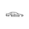 Ignite Laser Ford ED falcon 1993 Silhouette Metal Wall Art Coated Black 47inch/120cm