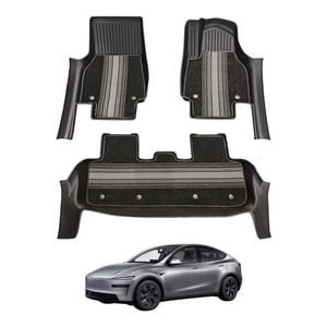 AUSGO Double-Layer Car Floor Mats For Tesla Model Y Juniper 5-Seat 2025-Onwards All-Weather Floor Liners