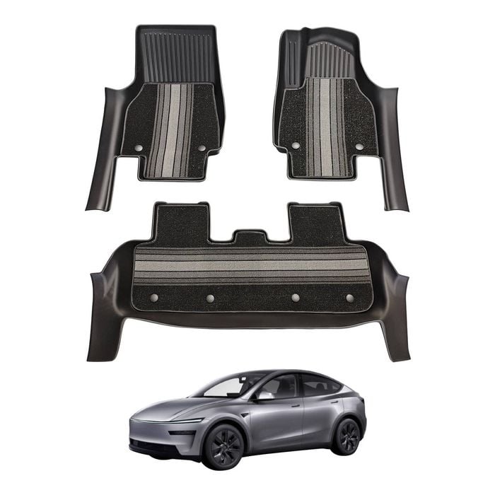 AUSGO Double-Layer Car Floor Mats For Tesla Model Y Juniper 5-Seat 2025-Onwards All-Weather Floor Liners