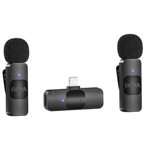 Boya BY-V2 Dual Wireless Lavalier Microphone for iPhone iPad