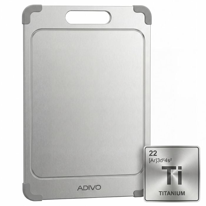 Adivo Pure Titanium Cutting Board 39x28x0.15cm Size L