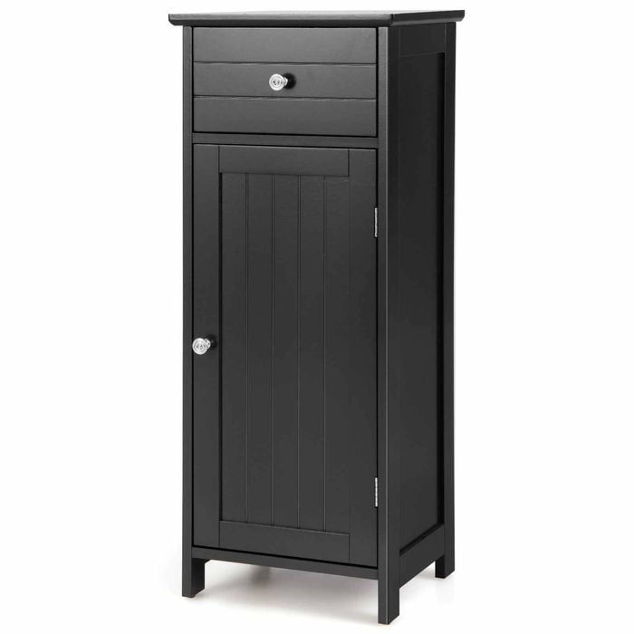 Costway Storage Cabinet Organizer Door Pull-out Drawer 3Level Shelf