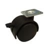 Move It 50mm Hooded Plate Furniture Castor With Brake - 2 Pack
