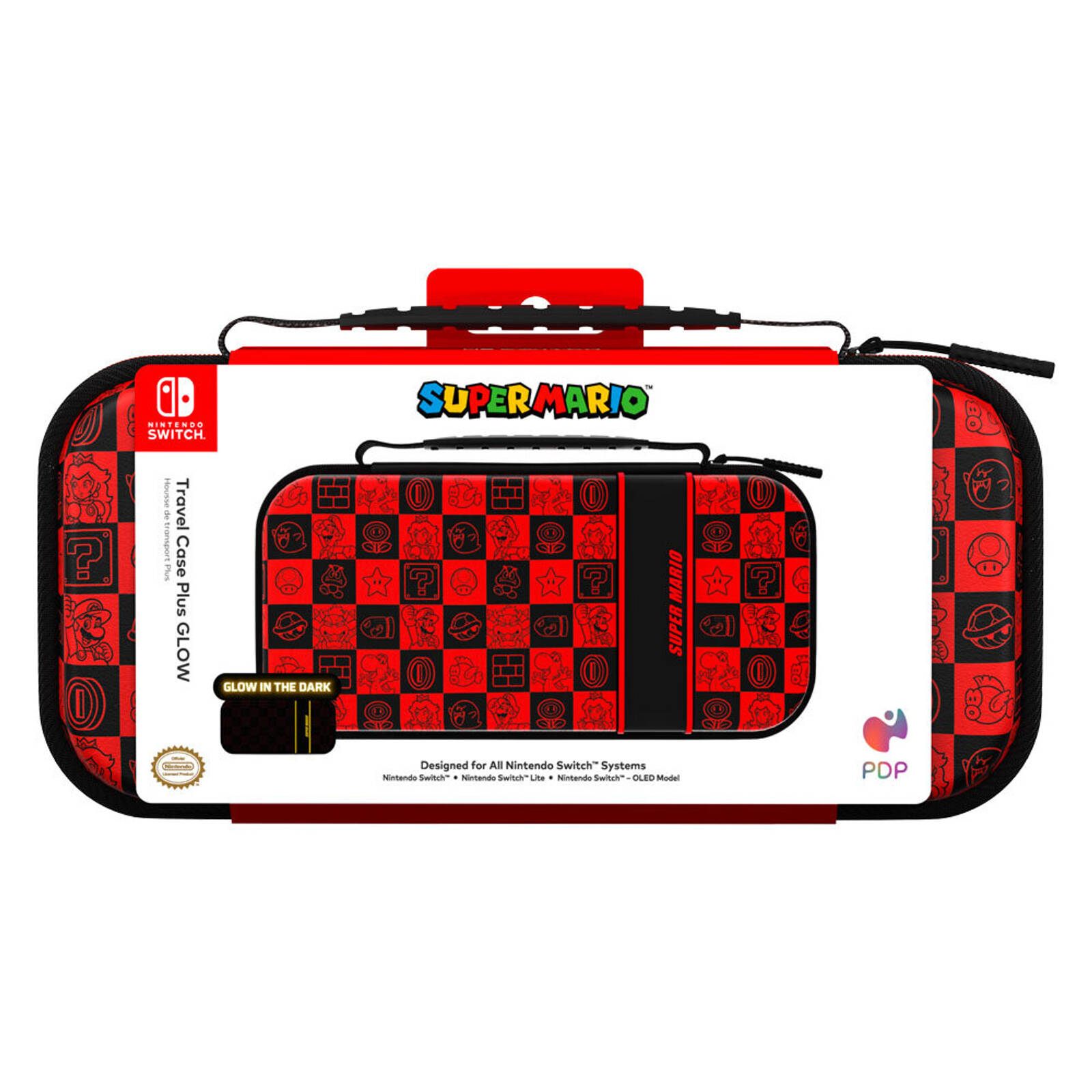 PDP Gaming Nintendo Switch Device Travel Carry Case Plus Glow