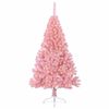vidaXL Artificial Pre-lit Christmas Tree with 300 LEDs Pink 180 cm PVC
