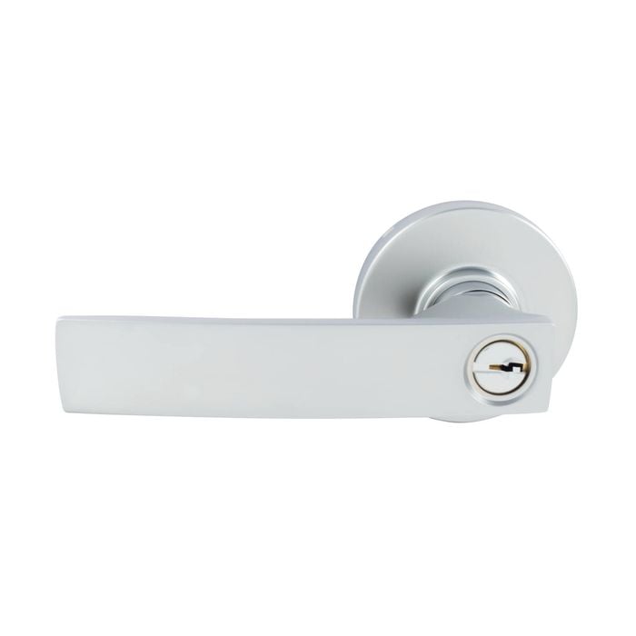 Gainsborough Neue Angular Key-In-Lever Entrance Set in Satin Chrome