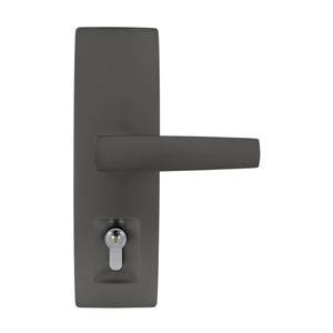 Trilock Satin Graphite Urban Aurora Double Cylinder Entrance Lever Set