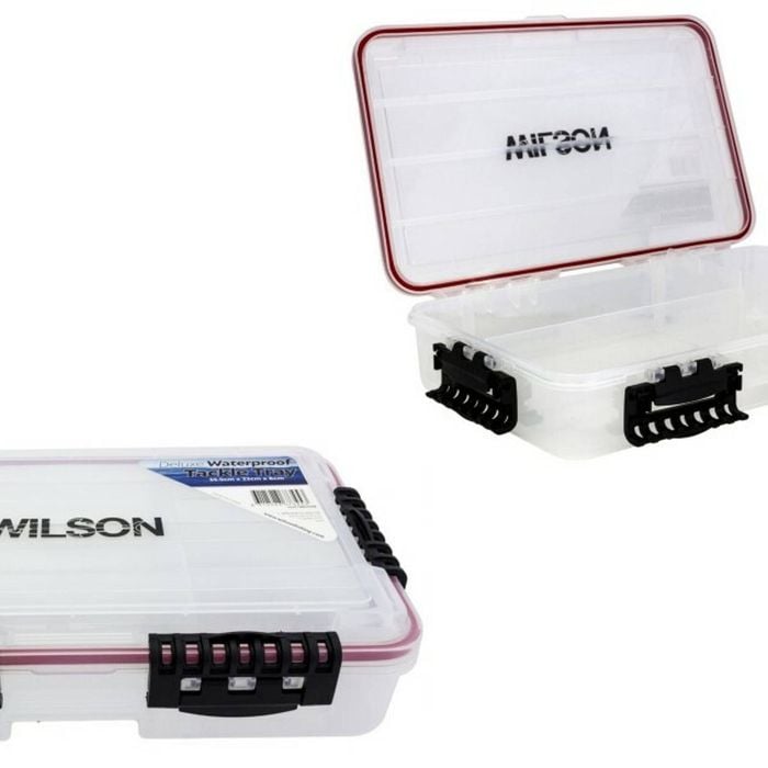 Large Wilson Deluxe Deep Waterproof Fishing Tackle Tray with 3 Compartments
