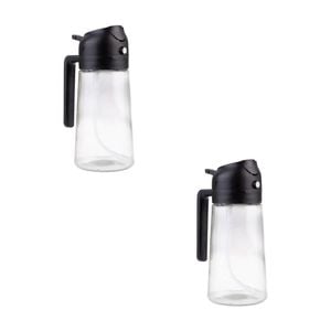 2pk Appetito Dual Function Oil Sprayer & Pourer Dispenser Kitchen Gadget Black