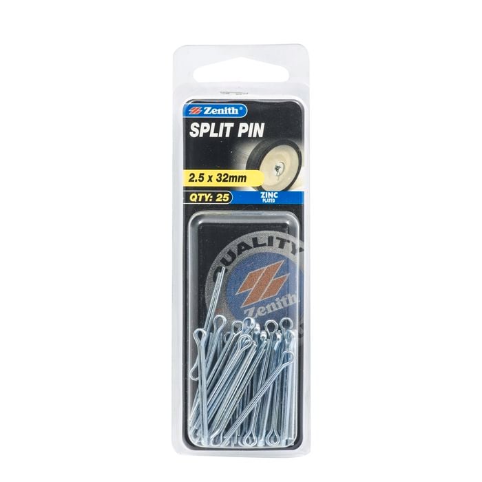 Zenith 2.5 x 32mm Zinc Plated Split Pins - 25 Pack