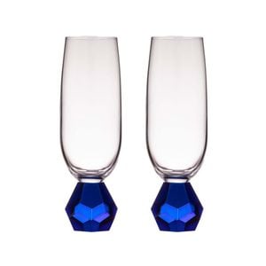 Tempa Zhara Set of 2 Champagne Glasses Sapphire