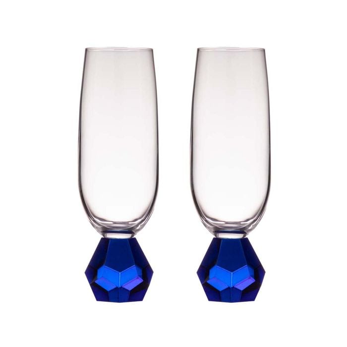 Tempa Zhara Set of 2 Champagne Glasses Sapphire