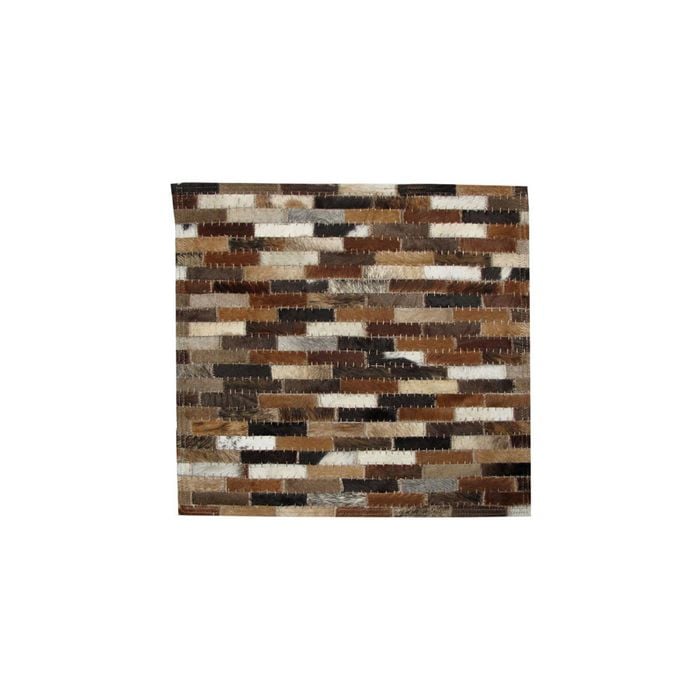 Multi-Purpose Animal Hide Brick Patch Brown with Woollen Fleece Reverse