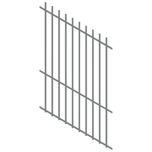 ProtectorAl 0350-1200W x 1800H Palladium Silver Radiator Pool Fence Panel Raked 16-30º