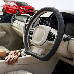 Australian Goose Steering Wheel Cover for Kia Pro Cee'd 2014 - 2019 D-shape Black