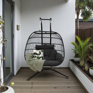 Snug Steel Hanging Chair - Black