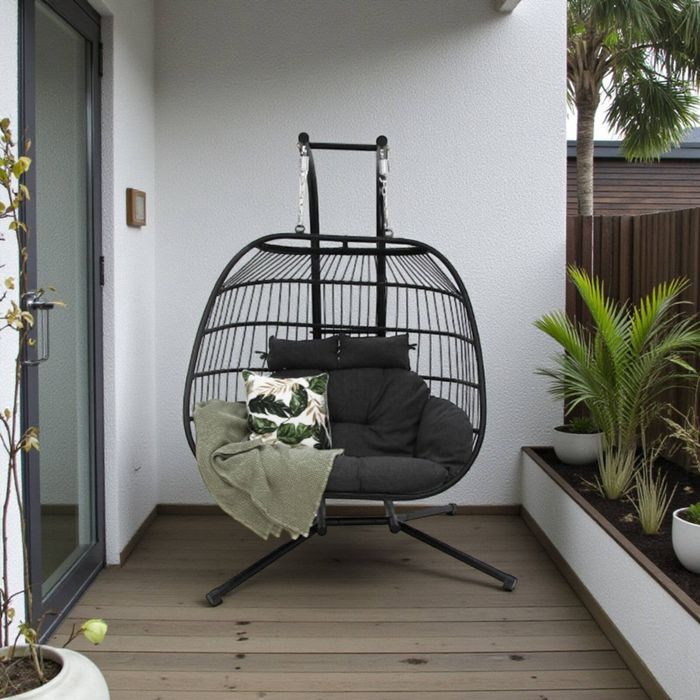 Snug Steel Hanging Chair - Black