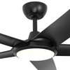 ThreeSixty 142cm Black Mullti Blade DC FlatJET Ceiling Fan With Light