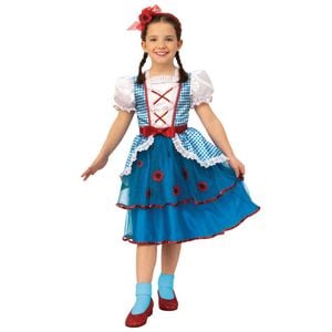 Wizard Of Oz Dorothy Premium Girls Dress Up Halloween Party Costume Size 7-8y