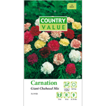 Country Value Giant Chabaud Carnation Mix Flower Seeds