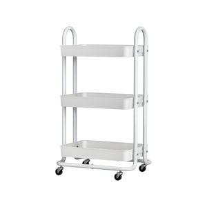 Artiss 3 Tiers Storage Trolley Storage Cart White