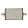 Outlaw T-409 stainless steel straight through muffler, single 2" inlet/outlet, centre/centre