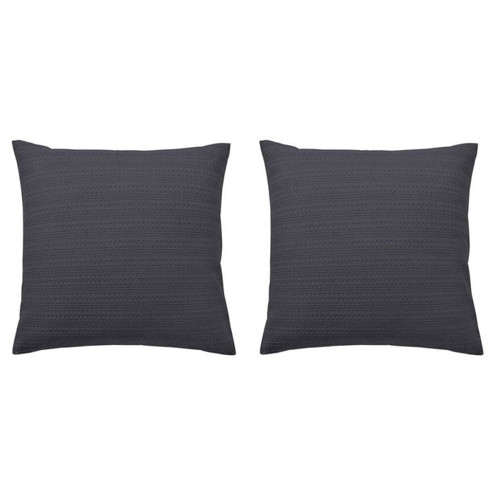 2PK Bianca Kahlani Charcoal Polyester European Pillowcase 65x65cm