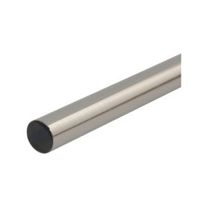 Pillar 25mm x 3m Brushed Chrome Curtain Rod
