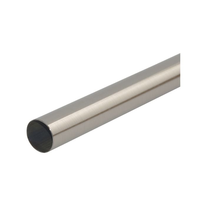 Pillar 25mm x 3m Brushed Chrome Curtain Rod