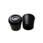 Surface Gard 29mm Black Round External Rubber Chair Tips - 4 Pack