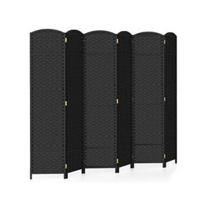 Costway 6-panel Foldable Privacy Screen Freestanding Room Divider Screen Wall Black
