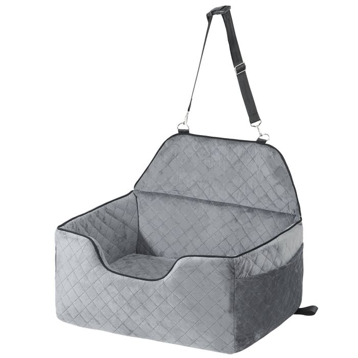 VEVOR Dog Booster Car Seat Gray for Medium Large up to 24.9 kg