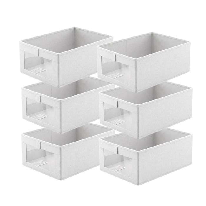 Artiss 6 Pack Linen Closet Organizers and Storage Foldable Clothing Bins