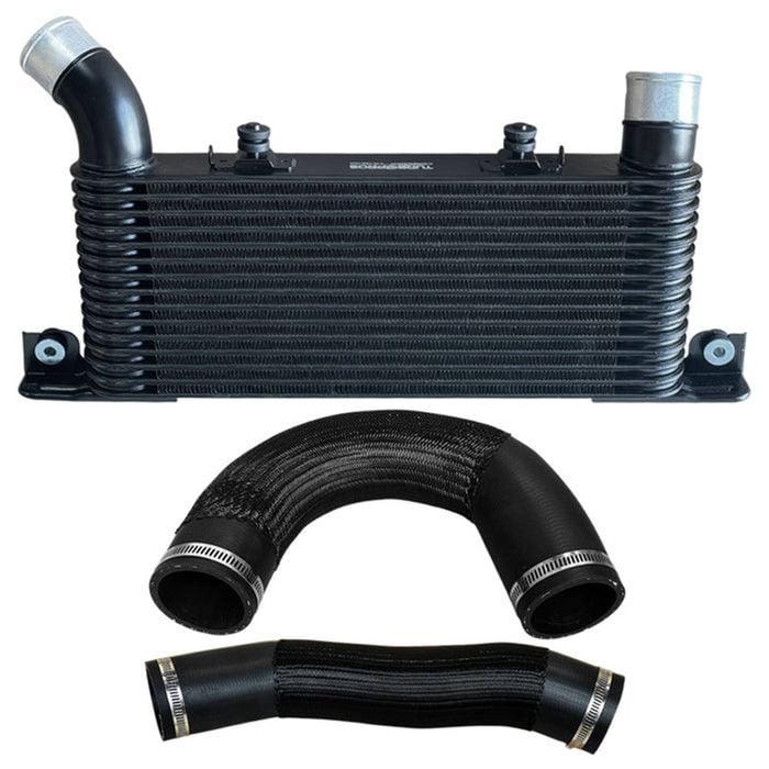 Upgrade Aluminium 64mm Intercooler & Hoses For Mitsubishi Pajero Nm / Np 4m41 3.2l 2000-2006