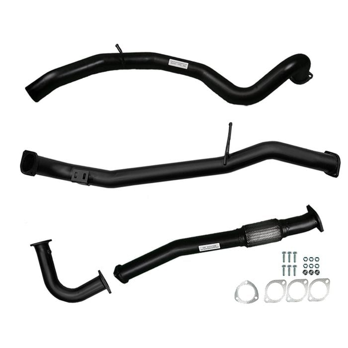 Ignite Exhausts Dump Pipe Back For Nissan Gu Patrol 4.2l Turbo Diesel Wagon 3" / Pipe Only Black Aluminised Steel