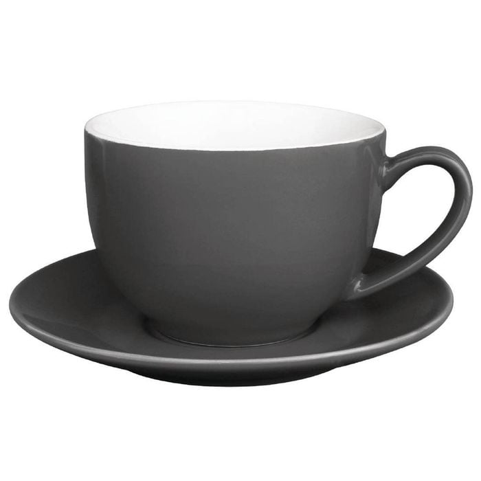 Olympia Cappuccino Cup Cafe Charcoal 340ml 12 Pack Coffee Cups Tableware