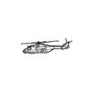 Ignite Laser NH90 NFH 2013 - Modern Naval Helicopter Silhouette Metal Wall Art Rustic Metal 23.6 inch - 60 cm