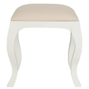 Queen Anne Stool for Dressing Table (White)