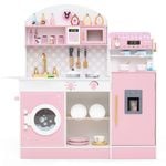 Costway Mini Kitchen Playset Pink