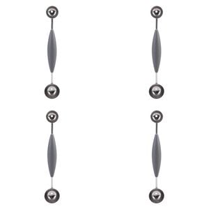 4PK Appetito Stainless Steel Double Melon Baller w/ Soft Grip