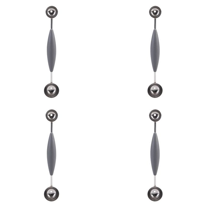 4PK Appetito Stainless Steel Double Melon Baller w/ Soft Grip