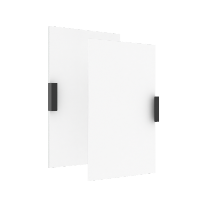 Lugna 768 x 900 x 16mm White Double Doors - White 900mm